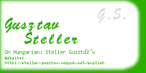 gusztav steller business card